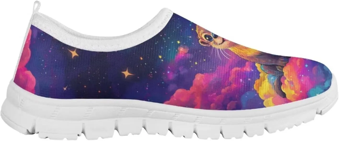Kids Athletic Shoes Cute Girls Slip On Tennis Shoes Comfy Boys Casual Shoes