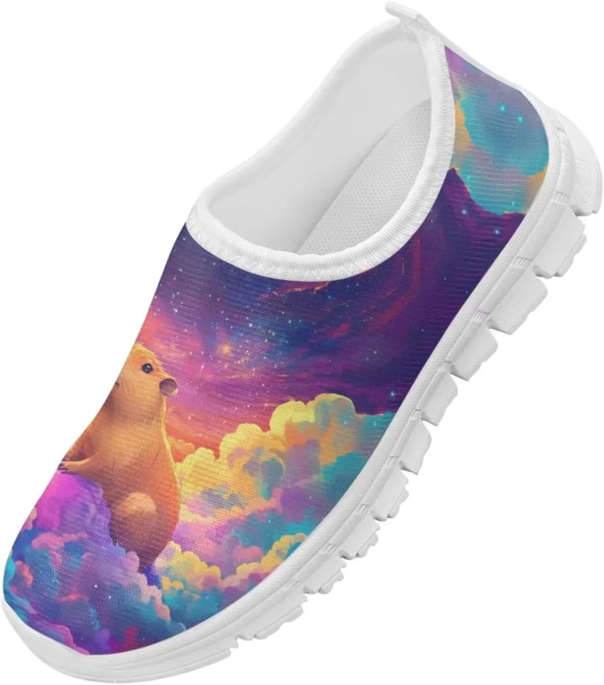 Kids Athletic Shoes Cute Girls Slip On Tennis Shoes Comfy Boys Casual Shoes