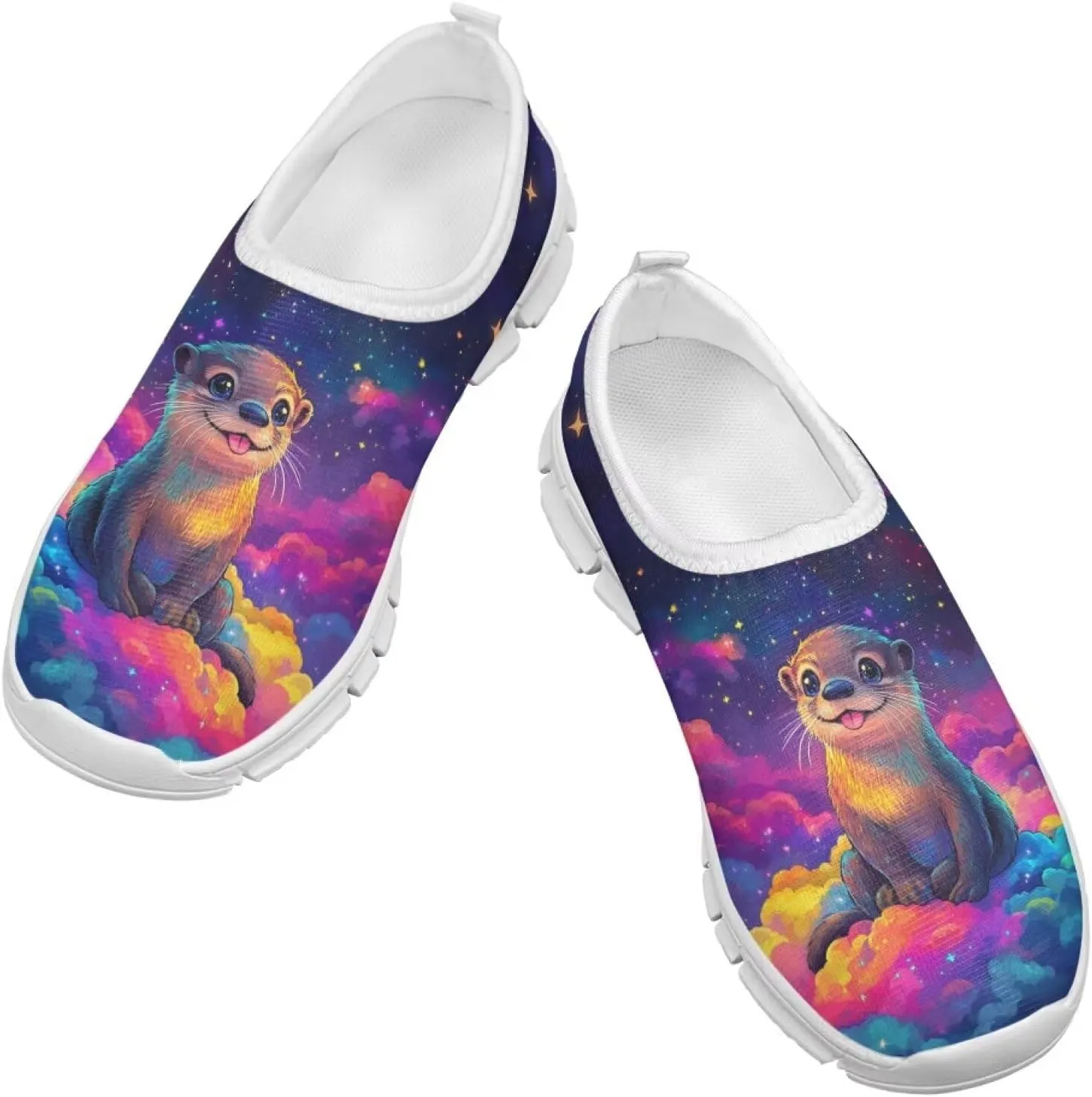 Kids Athletic Shoes Cute Girls Slip On Tennis Shoes Comfy Boys Casual Shoes