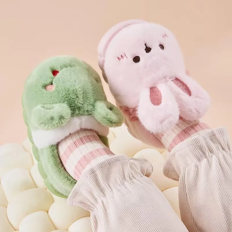 Kids Boy Girl Lovely Cartoon Animal Warm Winter Slippers