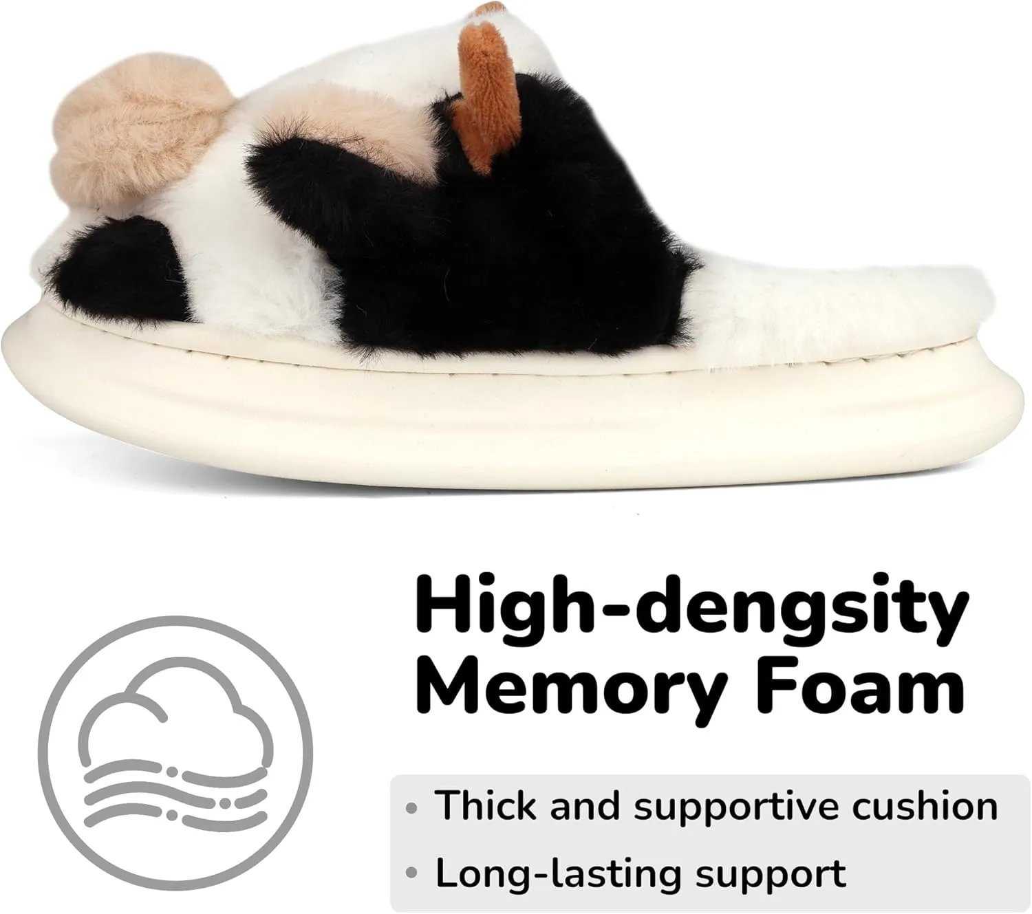 Kids Cow Slippers - Toddler Slippers for Boys & Girls, Cute Animal Design, Indoor/Outdoor Plush, Warm & Fuzzy, Memory Foam Insole