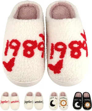 Kids House Slippers for Girls Boys Comfy Plush Slippers Shoes for Home Indoor