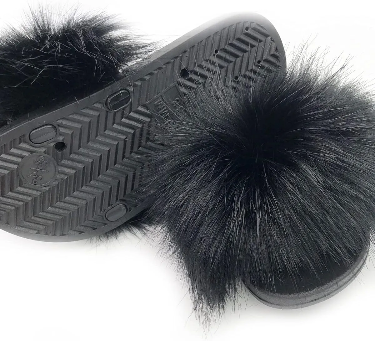 Kids Soft Artificial fur Sandals Slides Comfy Lightweight Furry Cute House Slippers for Girls