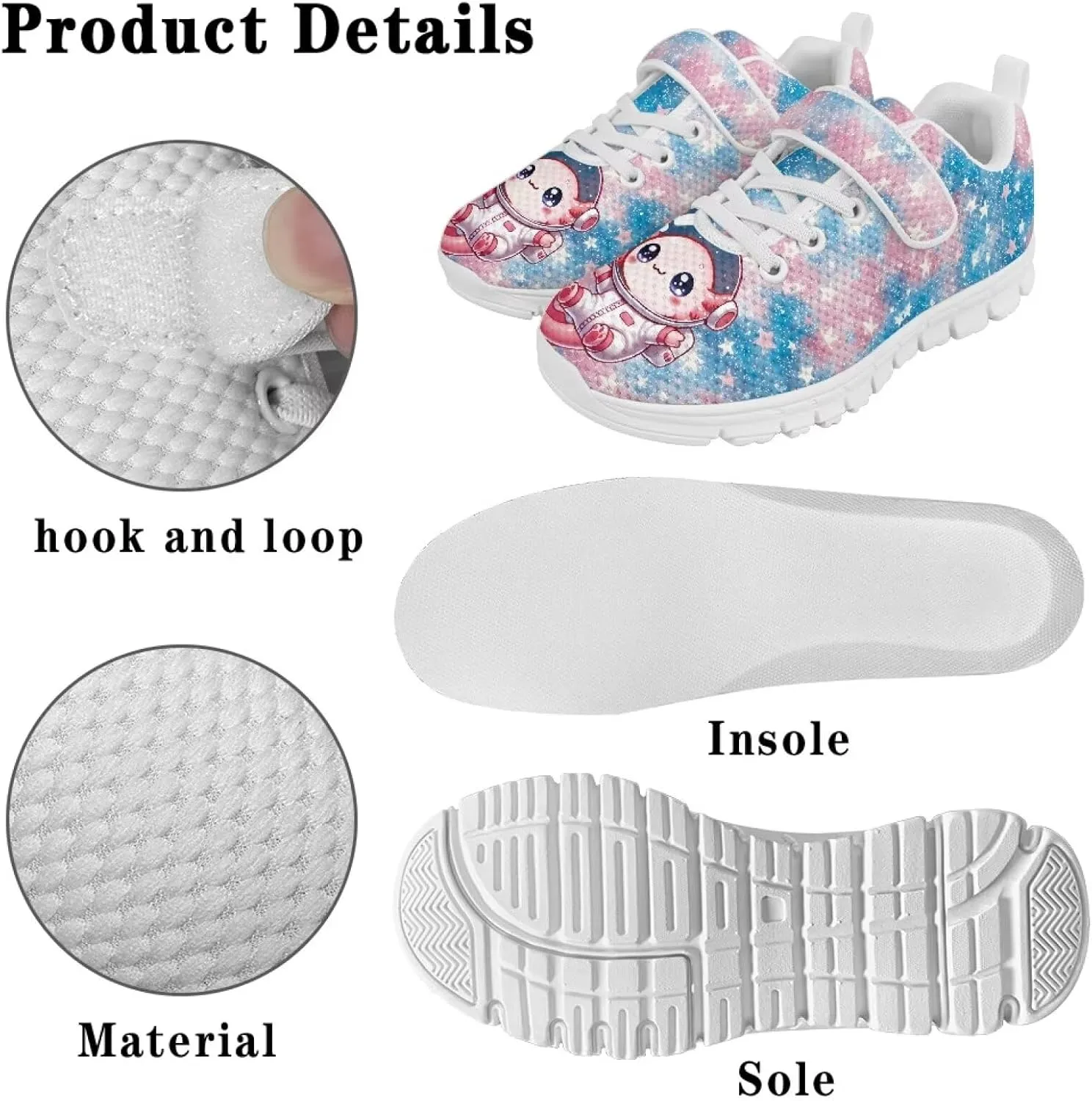 Kids Tennis Gym Shoes Slip On Sneakers Comfy Running Athletic Shoes
