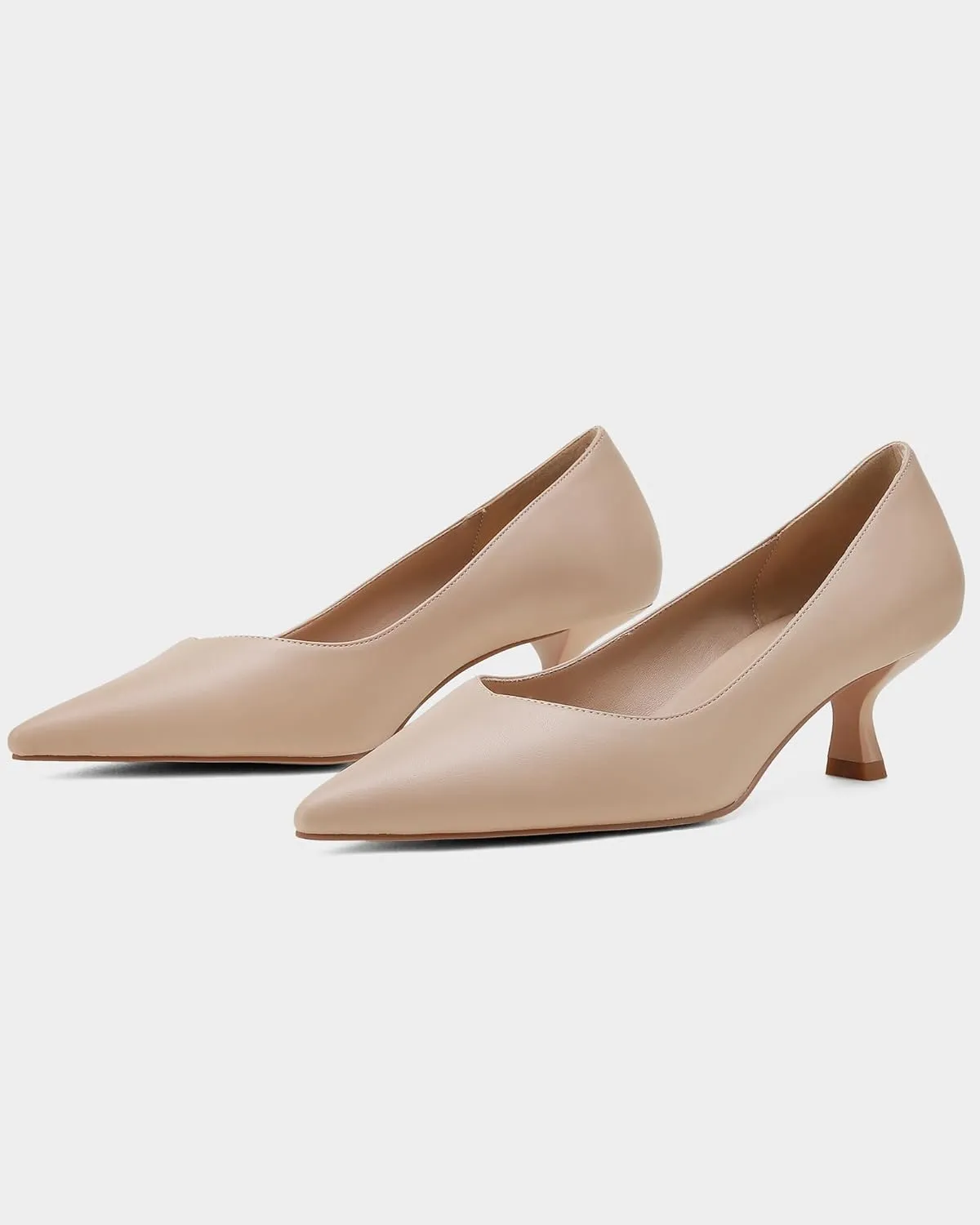 Kitten Heels for Women Pumps Pointed Closed Toe Heels 2 in Low Heel Comfy Formal Work Pumps