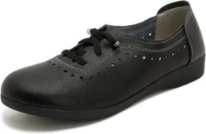 Kkyc Women's Shoes Comfy Fashion Loafers Slip on Leather Sneakers Cute Nurse Work Flats Lightweight Casual Walking Shoes
