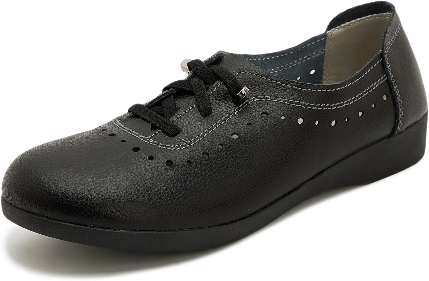 Kkyc Women's Shoes Comfy Fashion Loafers Slip on Leather Sneakers Cute Nurse Work Flats Lightweight Casual Walking Shoes