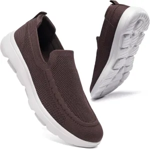 konhill Men's Walking Shoes Slip on Loafers- Mesh Casual Tennis Sneaker Breathable Shoes