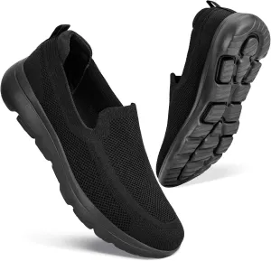 konhill Men's Walking Shoes Slip on Loafers- Mesh Casual Tennis Sneaker Breathable Shoes