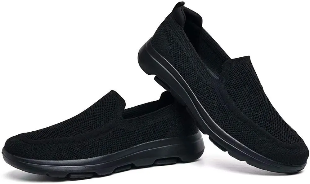 konhill Men's Walking Shoes Slip on Loafers- Mesh Casual Tennis Sneaker Breathable Shoes