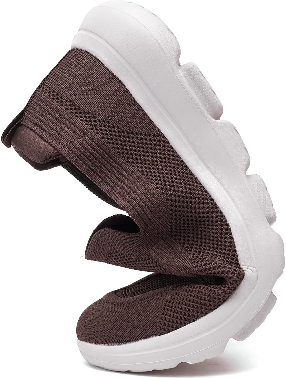 konhill Men's Walking Shoes Slip on Loafers- Mesh Casual Tennis Sneaker Breathable Shoes