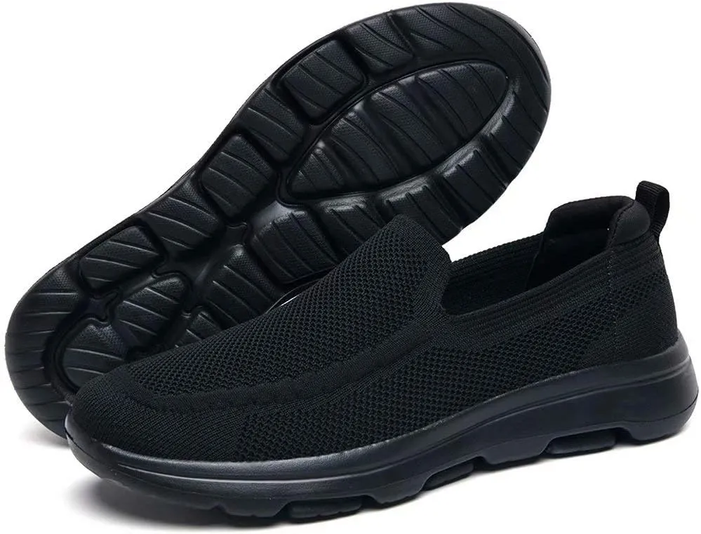 konhill Men's Walking Shoes Slip on Loafers- Mesh Casual Tennis Sneaker Breathable Shoes