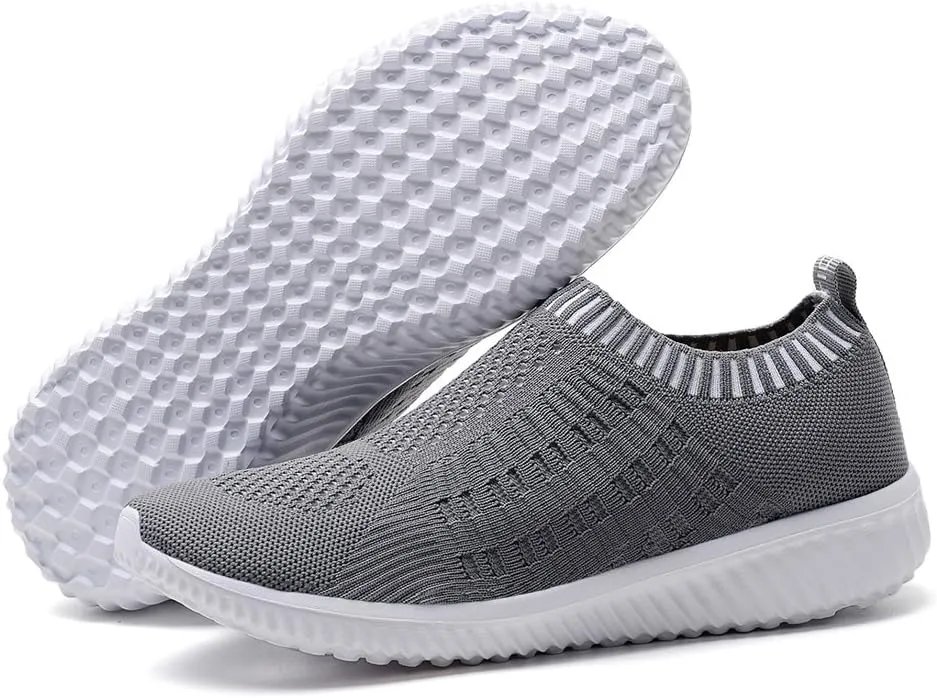 konhill Women's Lightweight Walking Shoes Breathable Slip On Tennis Sneakers Casual Mesh Workout Athletic