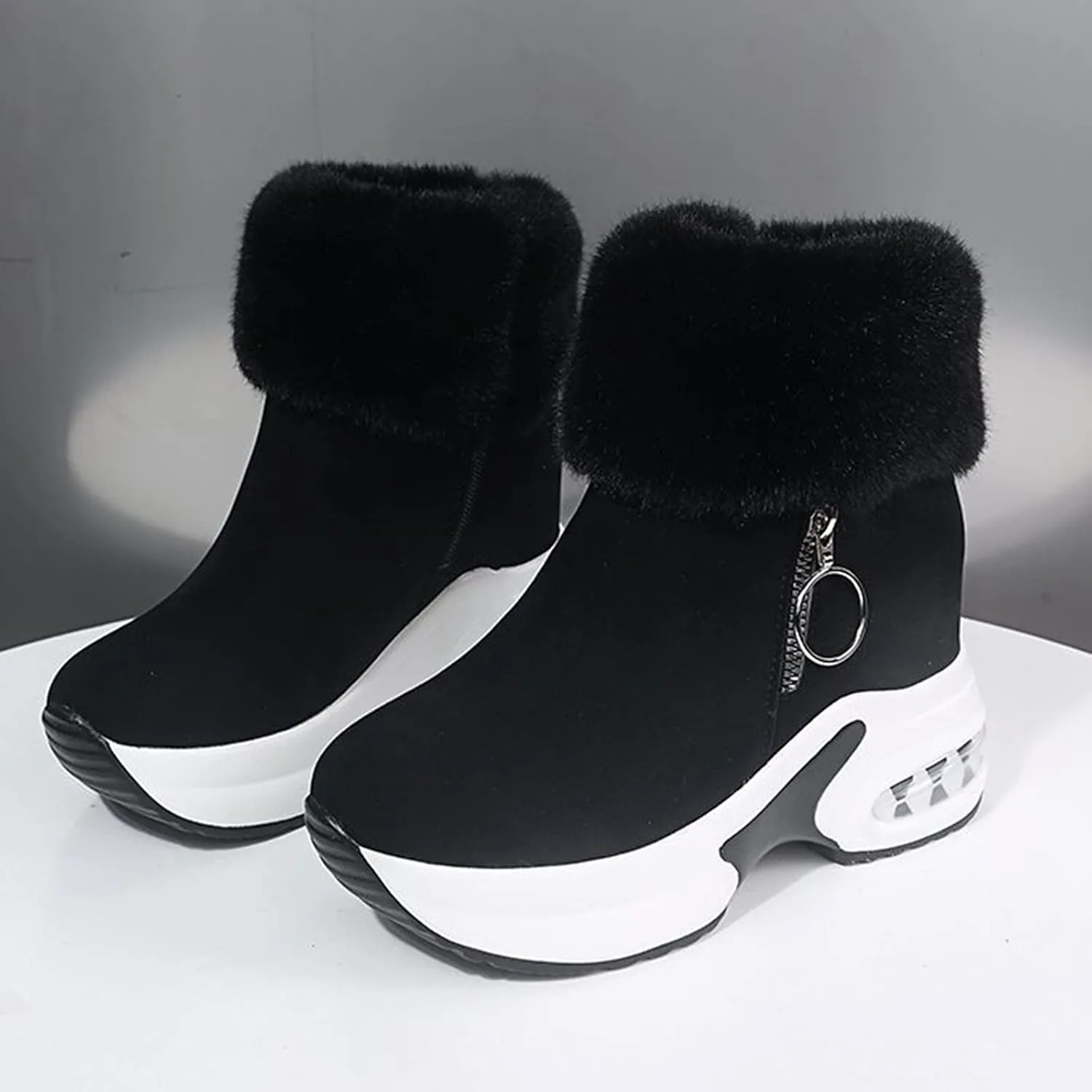 L Boot Fashion Boots Thermal Women's Slip-on Wedges Casual Shoes Breathable Women's Boots Mint Everything