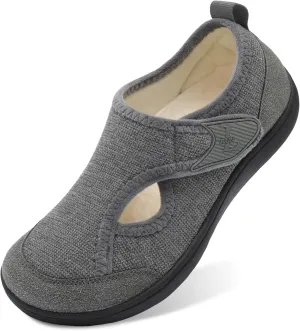 L-RUN Womens Wide Toe Box Barefoot Diabetic Shoes - Ladies House Slippers for Indoor and Outdoor