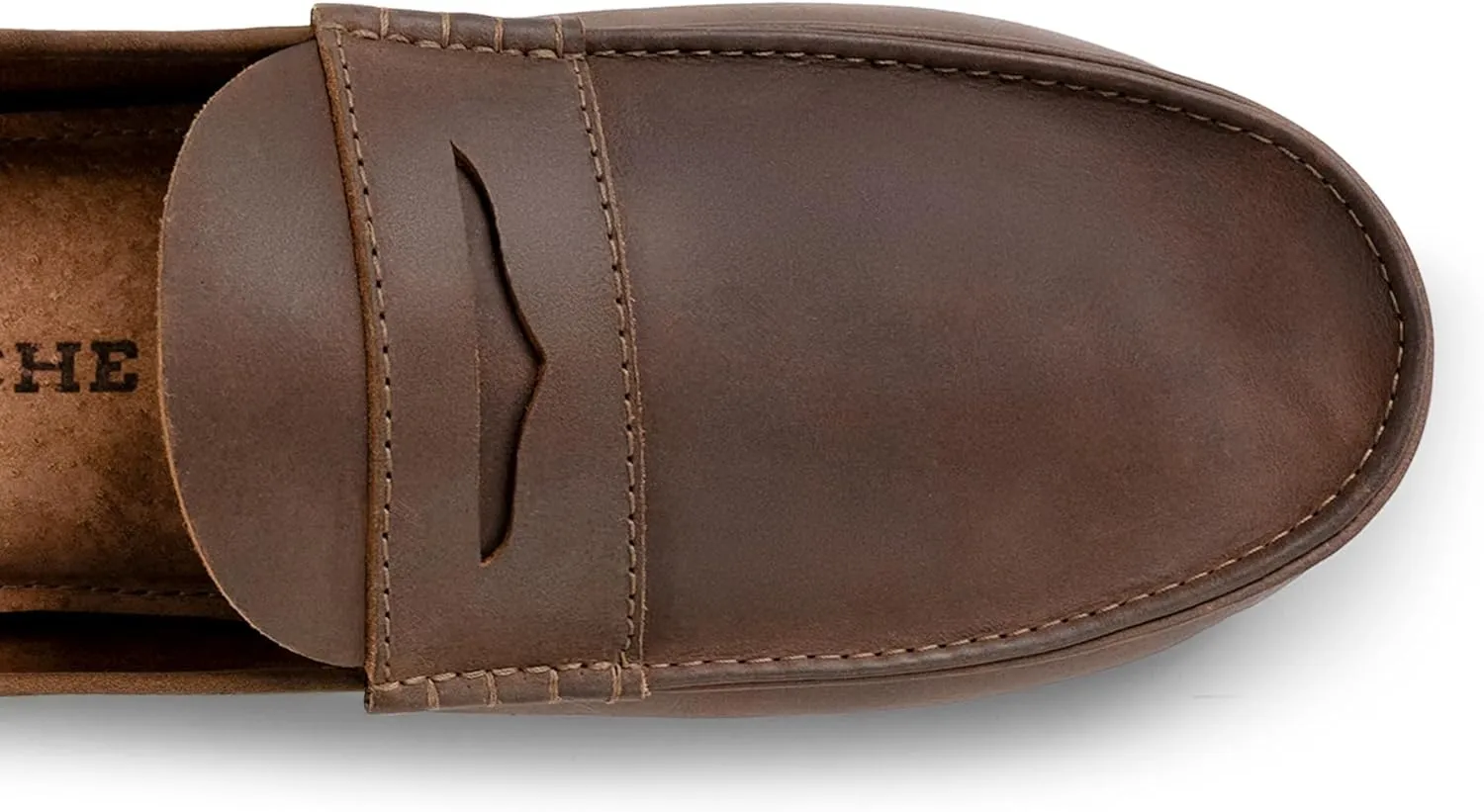 La Leche, Penny Loafer Slippers, Slip-On Indoor Scuffs, Shoes for Home, Full Grain Leather & Memory Foam, Handmade