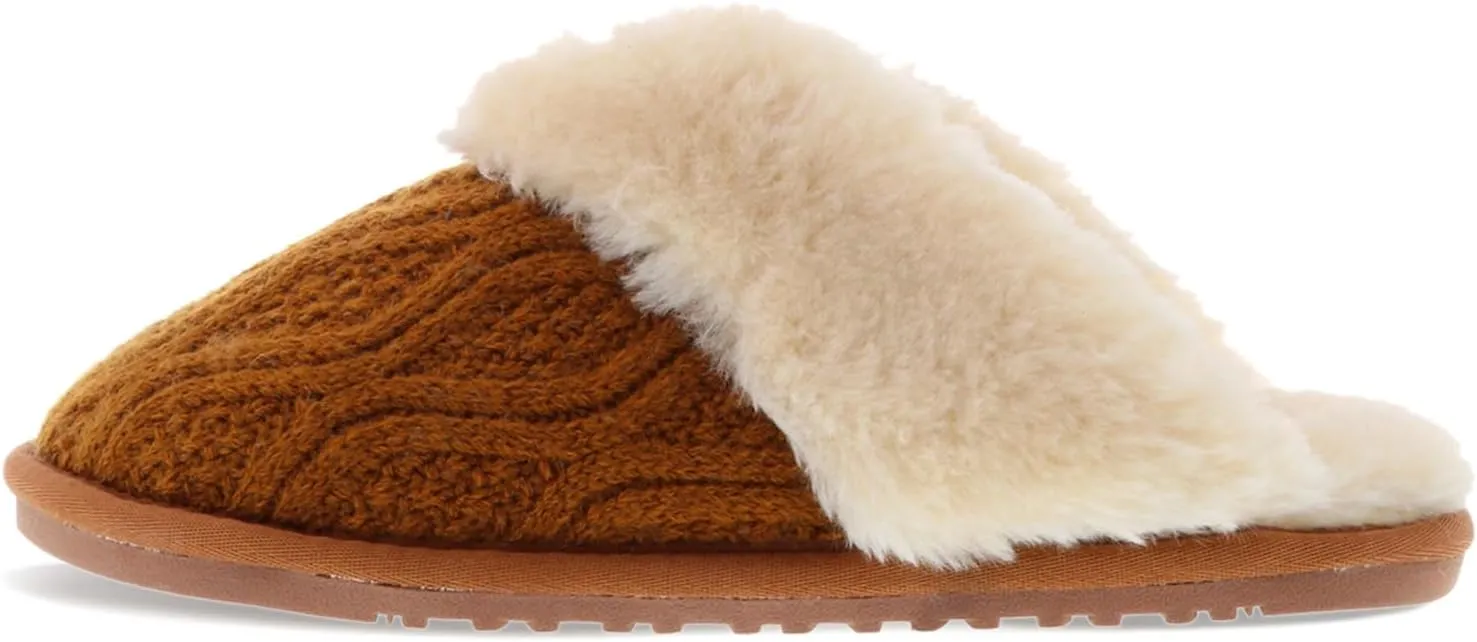 Lamo Womens Caroline Knit Scuff Slipper Shoes