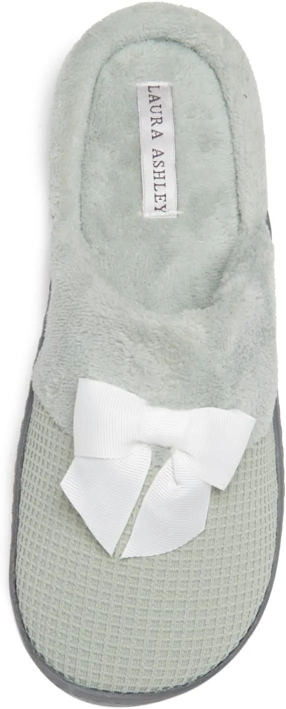 Laura Ashley Ladies Spa Rugged Slippers With Memory Foam Insole