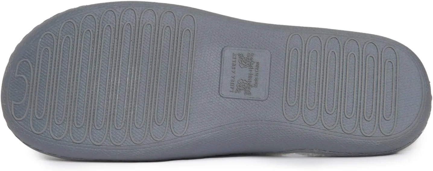 Laura Ashley Ladies Spa Rugged Slippers With Memory Foam Insole