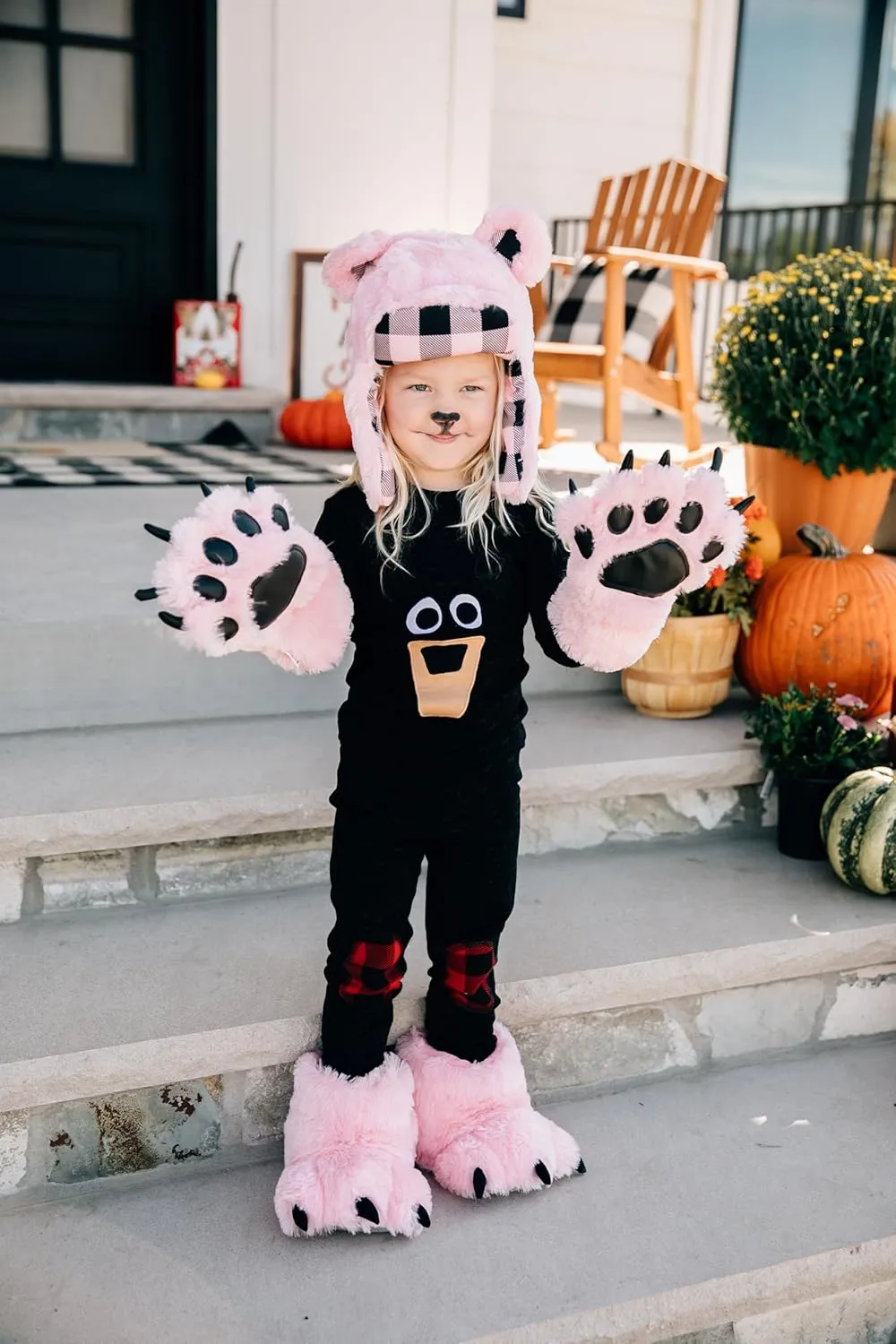 Lazy One Paw Mittens and Slippers Set, Cute Animal Accessories for Kids and Adults