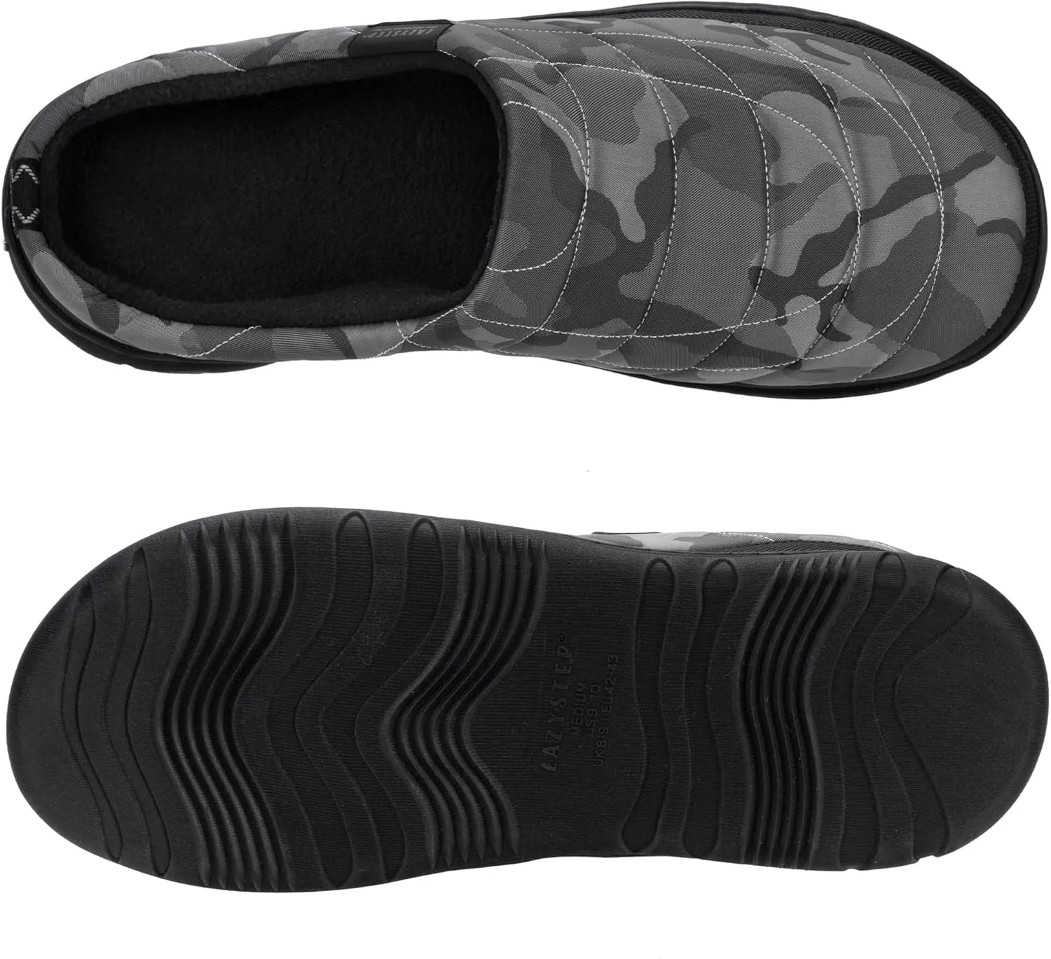 LazyStep Men's Slip on Slippers Indoor Outdoor House Shoes Memory Foam Clogs for Men