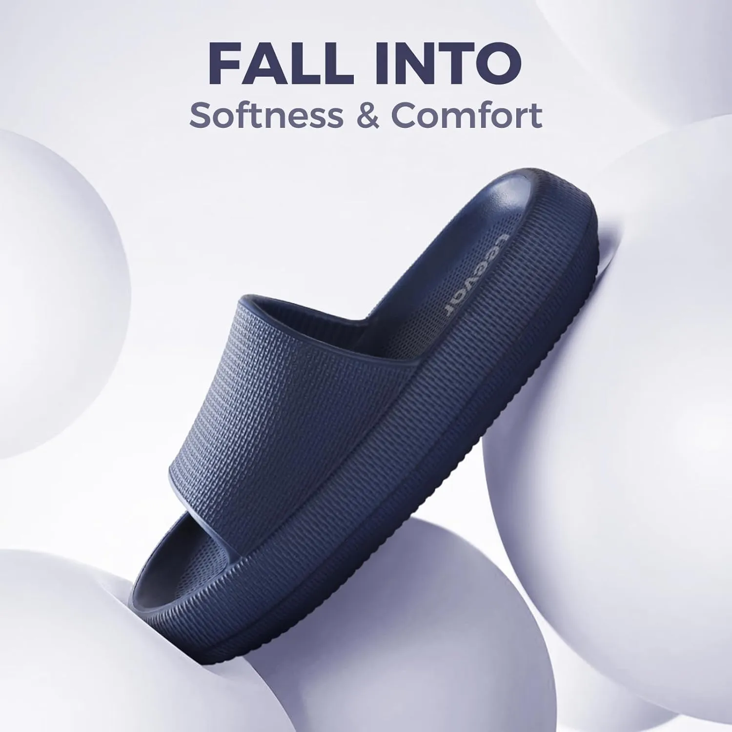 Leevar Cloud Slides for Women and Men - Soft, Comfy, Relax Cloud Slippers, Thick Sole, Non-slip Slides for Men, Easy to Clean, Shower, Swimming, Beach, Indoor and Outdoor Slides for Men