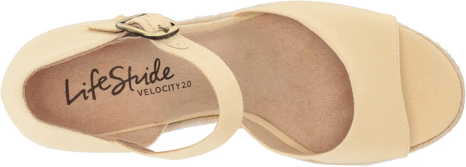 LifeStride Women's Go for It Espadrille Wedge Sandal