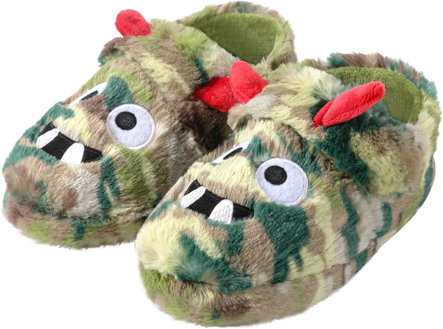Little Kids Big Boys House Slippers, Kids Warm Slip On Home Slippers with Soft Memory Foam Cute Winter Nonslip Indoor Shark Dinosaur Soccer Dog Slippers
