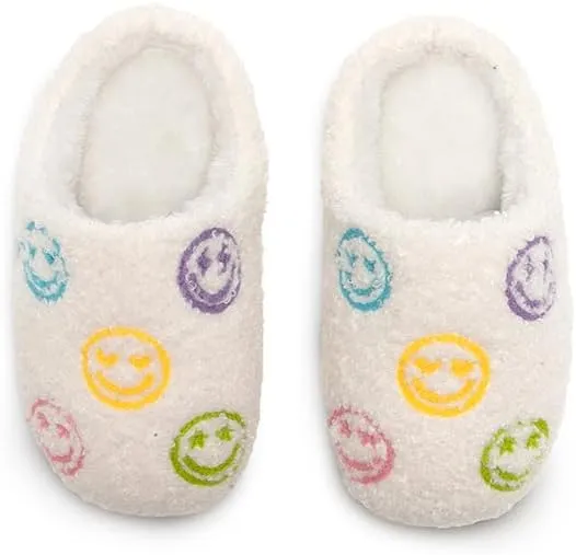 Living Royal Kids Cozy Plush Non-Slip Slippers - Funny Designs, Comfy, 100% Polyester
