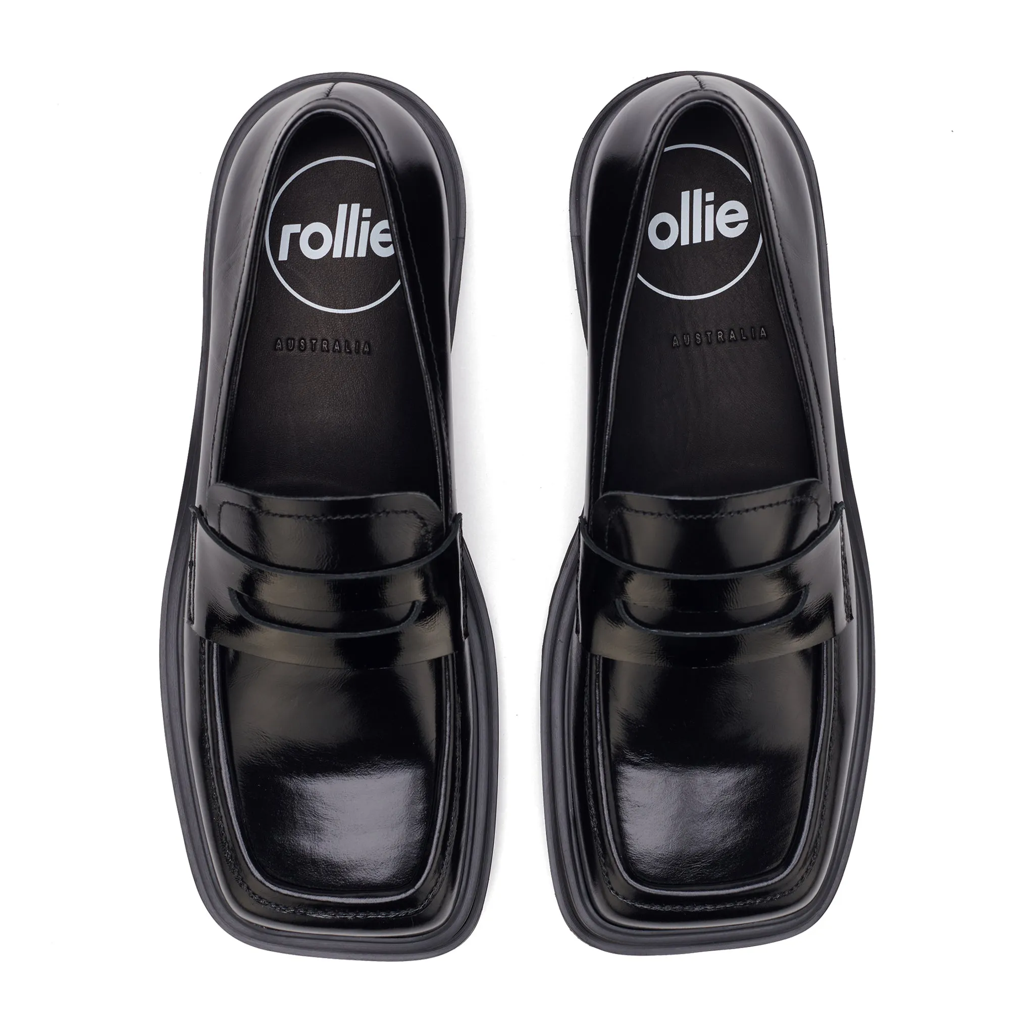 Loafer Step Square Toe Black Patent