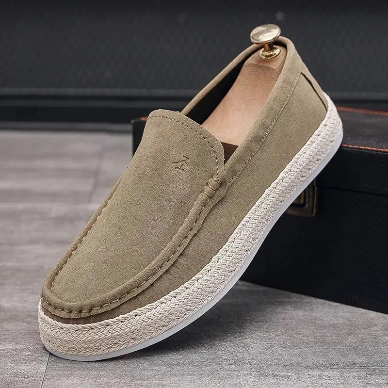 Loafers Soft Footwear Man Broad collection Men Canvas Vulcanized Casual Christmas clearance Leather New Comfy Suede Summer Shoes Flat Men Flock Shoes Fashion Shoe