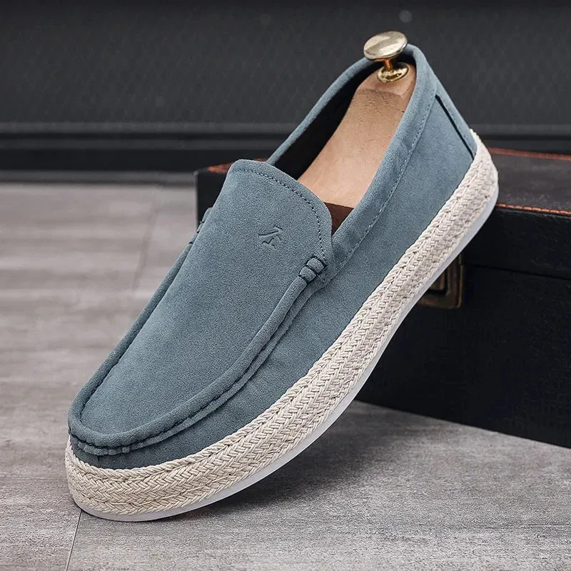 Loafers Soft Footwear Man Broad collection Men Canvas Vulcanized Casual Christmas clearance Leather New Comfy Suede Summer Shoes Flat Men Flock Shoes Fashion Shoe