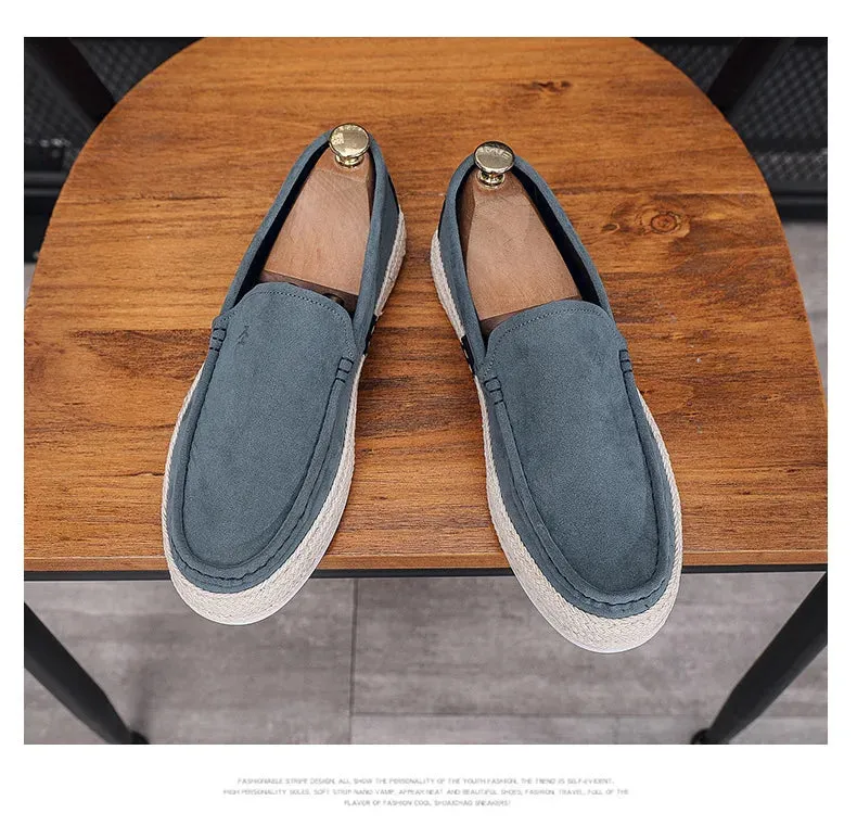 Loafers Soft Footwear Man Broad collection Men Canvas Vulcanized Casual Christmas clearance Leather New Comfy Suede Summer Shoes Flat Men Flock Shoes Fashion Shoe
