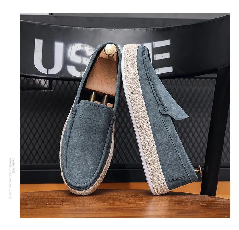Loafers Soft Footwear Man Broad collection Men Canvas Vulcanized Casual Christmas clearance Leather New Comfy Suede Summer Shoes Flat Men Flock Shoes Fashion Shoe