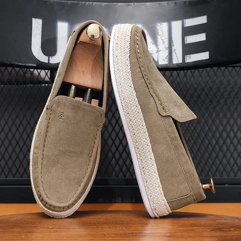 Loafers Soft Footwear Man Broad collection Men Canvas Vulcanized Casual Christmas clearance Leather New Comfy Suede Summer Shoes Flat Men Flock Shoes Fashion Shoe