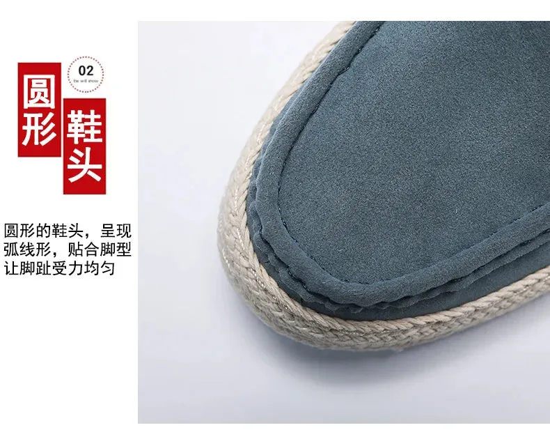 Loafers Soft Footwear Man Broad collection Men Canvas Vulcanized Casual Christmas clearance Leather New Comfy Suede Summer Shoes Flat Men Flock Shoes Fashion Shoe