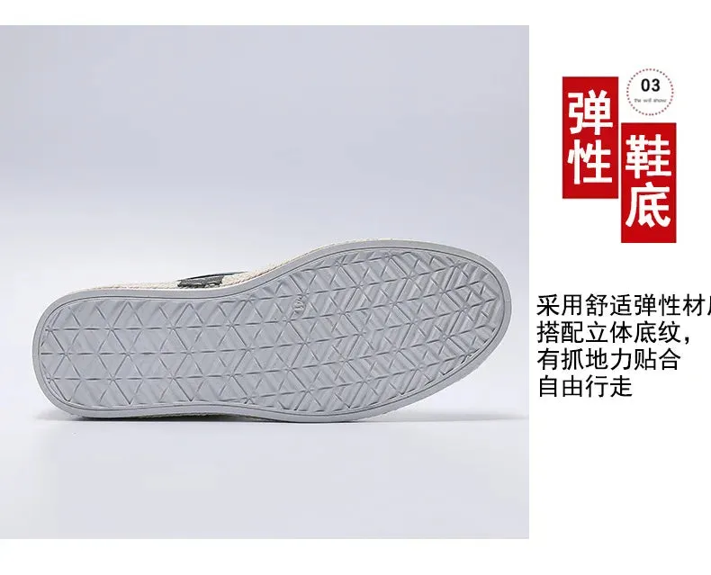 Loafers Soft Footwear Man Broad collection Men Canvas Vulcanized Casual Christmas clearance Leather New Comfy Suede Summer Shoes Flat Men Flock Shoes Fashion Shoe
