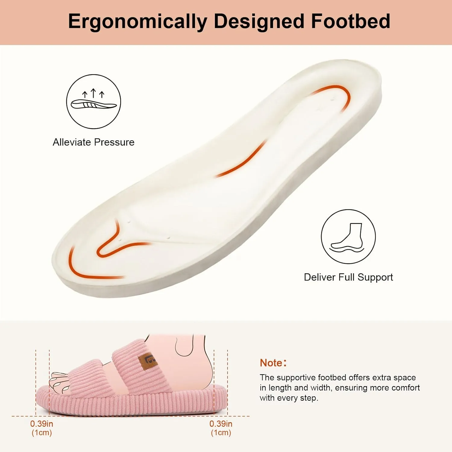 LongBay Slippers for Women Memory Foam Open Toe Slip On Bedroom Comfy House Shoes with Dual-Strap