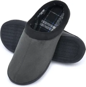 LORDFON Memory Foam Mens Slippers Slip-On Comfy House Slippers for Men Indoor Outdoor Non-Slip Warm Winter Men’s Bedroom Slippers Size