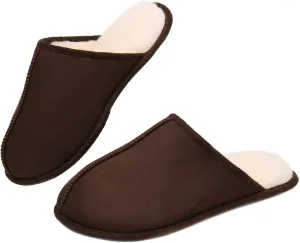 LORDFON Mens-Memory-Foam-Slip-On-House-Slippers Closed Toe Scuff Indoor Home Slipper for Men Comfy Cozy Soft Non-Slip Bedroom Slippers Houseshoes