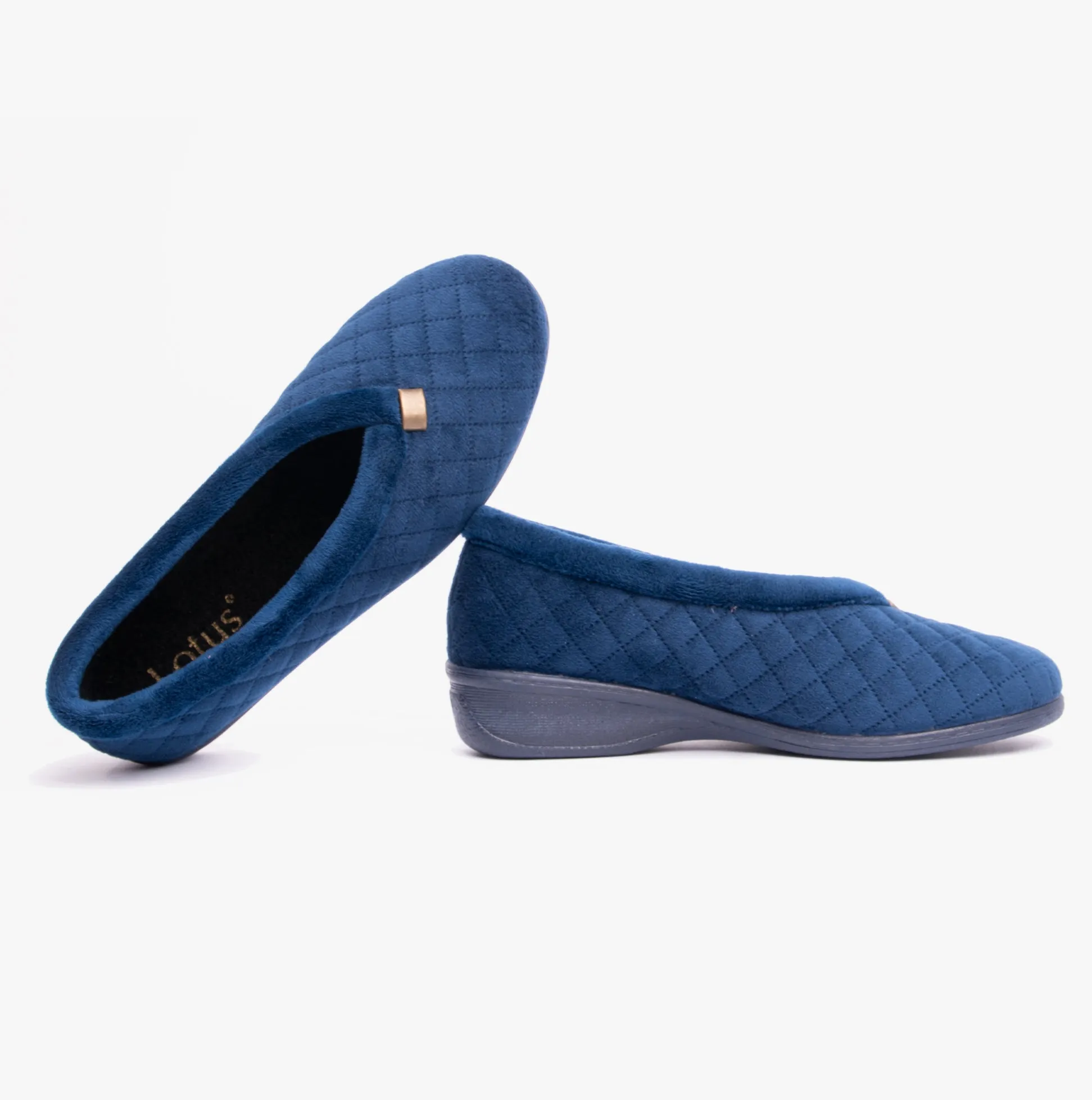 Lotus EADIE Womens Slippers Navy