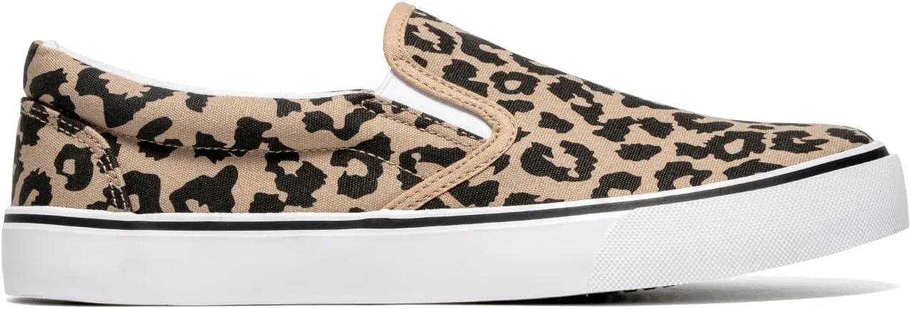 Low-Top Slip Ons Women's Fashion Sneakers Casual Canvas Sneakers for Women Comfortable Flats Breathable Padded Insole Slip on Sneakers Women Low Slip on Shoes