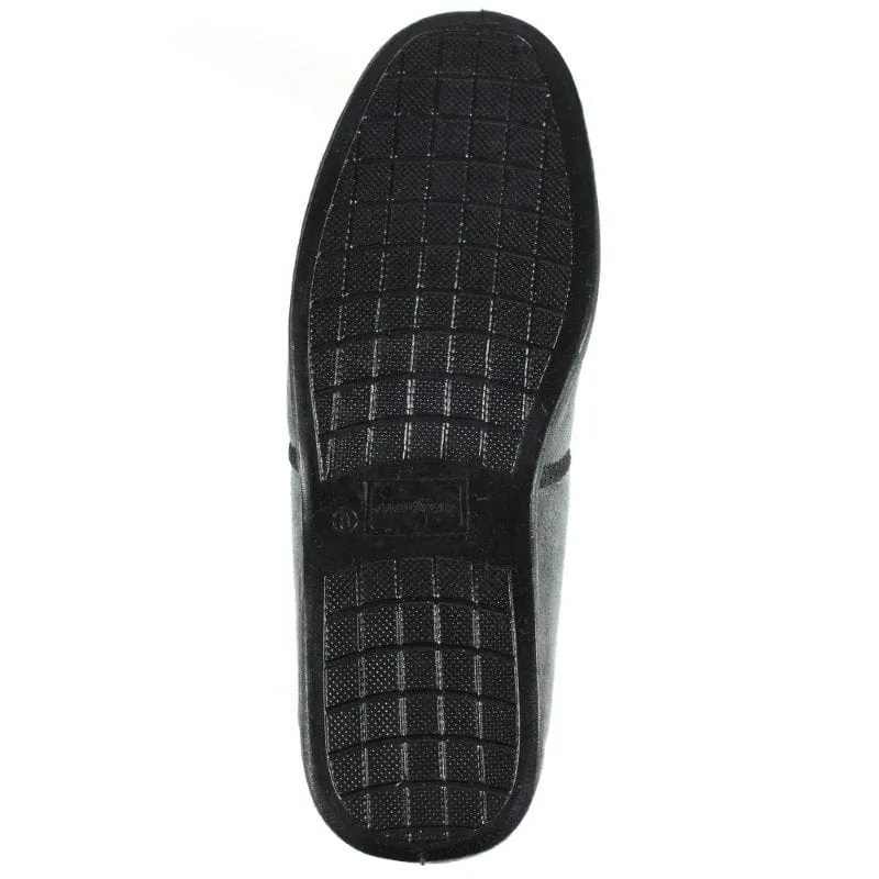 Lunar Mens Slipper With Goodyear Rubber Sole In Grey - Eden