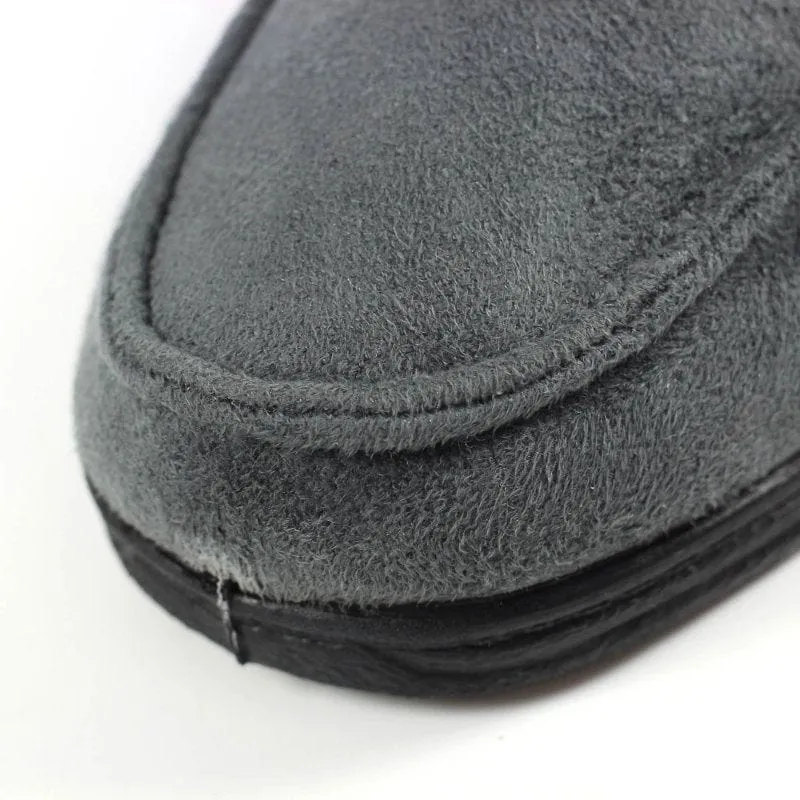 Lunar Mens Slipper With Goodyear Rubber Sole In Grey - Eden
