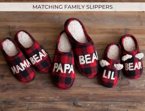 Mama Bear House Slipper, Buffalo Plaid
