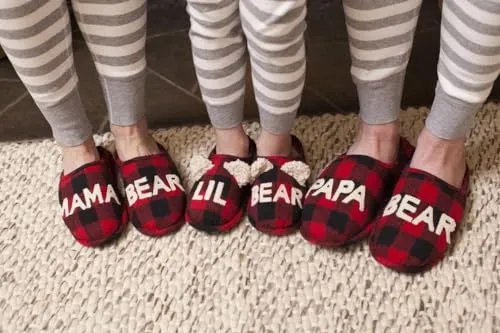 Mama Bear House Slipper, Buffalo Plaid