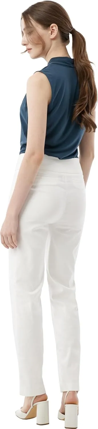 May You Be Women’s Super Stretch Straight Fit Comfy Pull-On Business Casual Pants