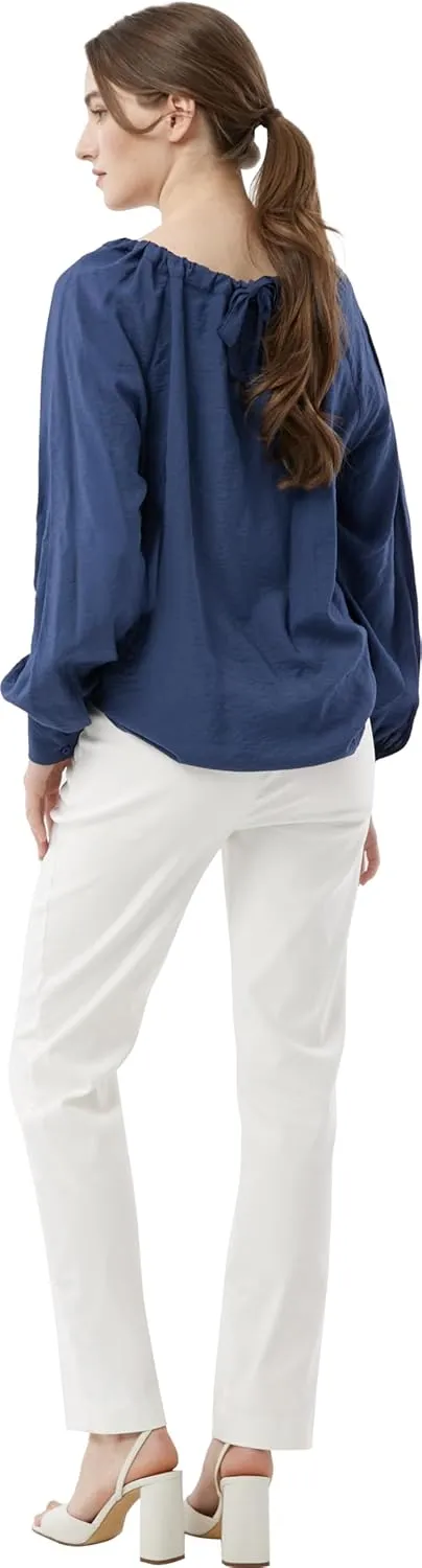 May You Be Women’s Super Stretch Straight Fit Comfy Pull-On Business Casual Pants