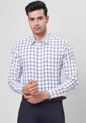 Men Blue Slim Fit Full Sleeves Formal Shirt