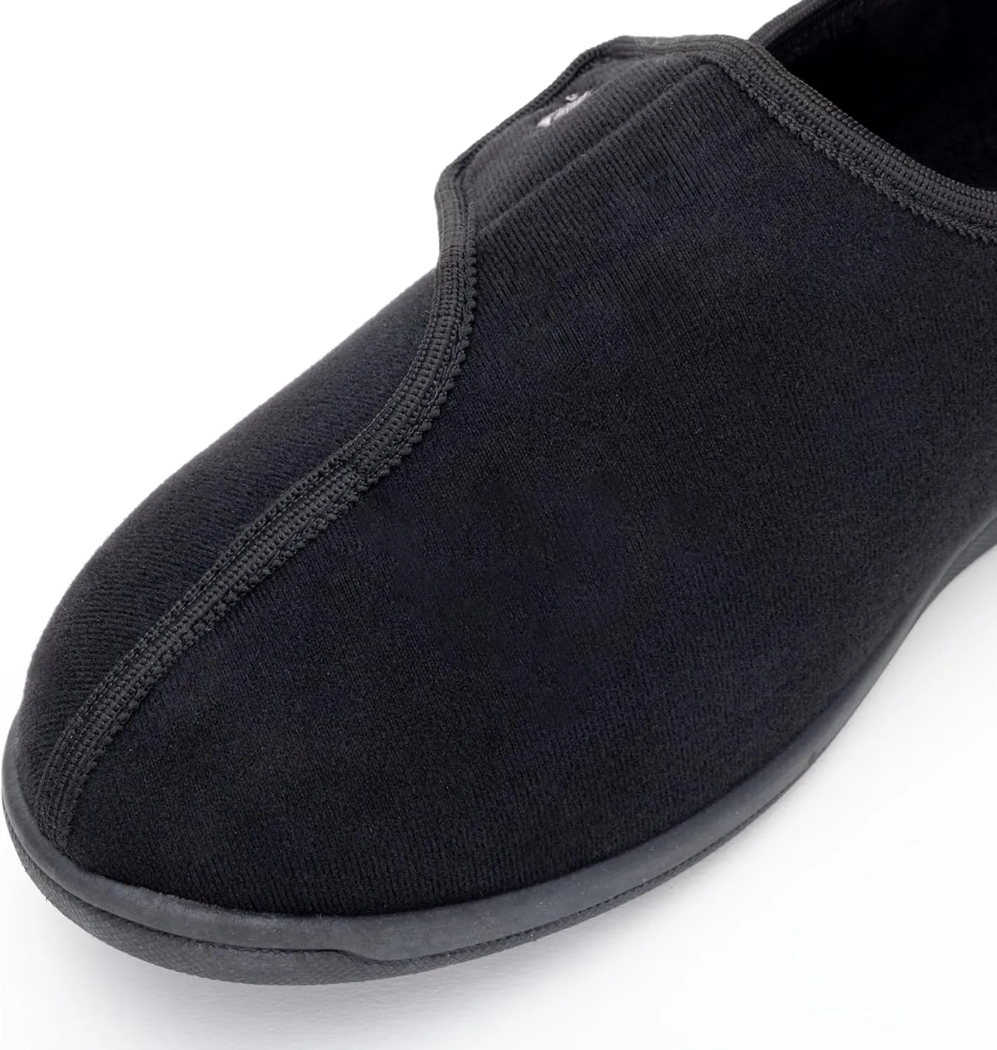 Men's Adjustable Wrap 80-D Memory Foam Comfy Diabetic Slippers for Swollen Feet, Edema, Arthritis, Elderly Indoor/Outdoor w/Anti Slip Sole